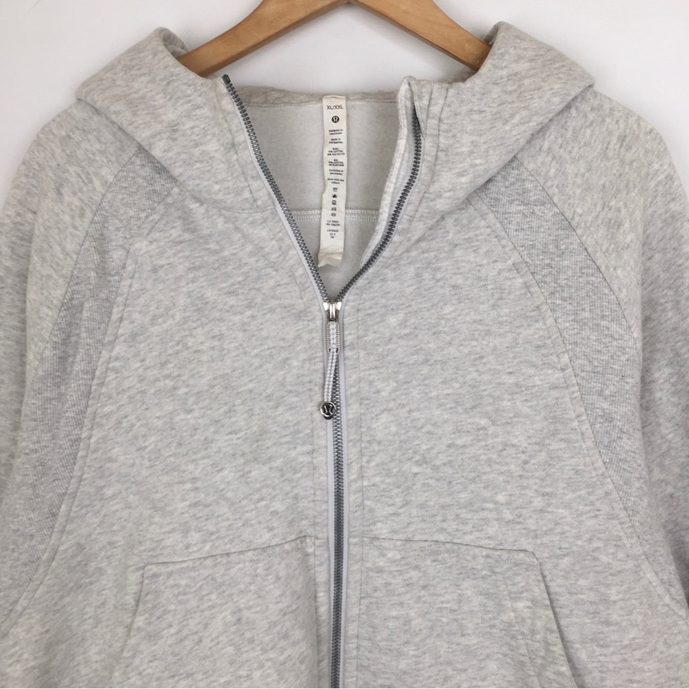 Lululemon Scuba Hoodie Gray Women’s Size XL/XXL Thick Sweatshirt Fabric - Picture 2 of 14
